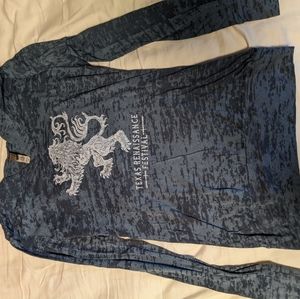 Texas Renaissance Festival TRF hooded long sleeve shirt